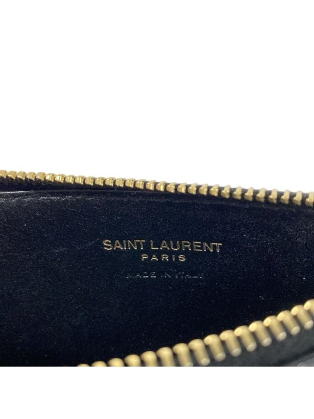 Saint Laurent Paris Coin Case Tiny Cassandra Fragment Zip Black with Card - Picture 4 of 4